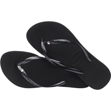 Havaianas Slim Crystal Flip Flops Dames - Zwart- Dames, Zwart 35/36