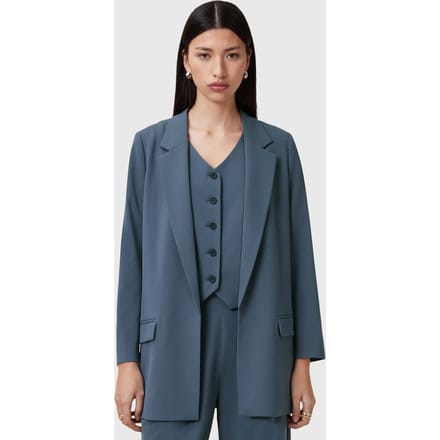 AllSaints Aleida Tri Blazer Turbulence Grey Größe: 2 | Blazer Outlet | Damen | Grau