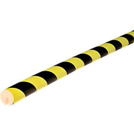 Randbeschermprofiel type B+, 1 m/stuk, geel/zwart, fluorescerend (bij daglicht)