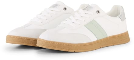 Tom Tailor - Sneakers met colourblocking - Maat 38 - white-mint