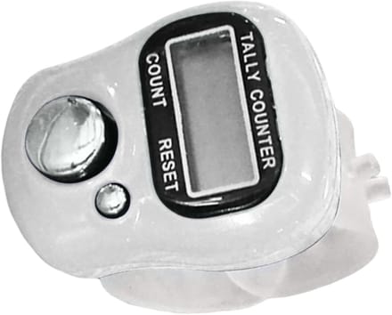 Clicker Teller - Hand Telteller - Activiteiten Tellen - 5-Cijferige Weergave - Verstelbare Riem - Wit