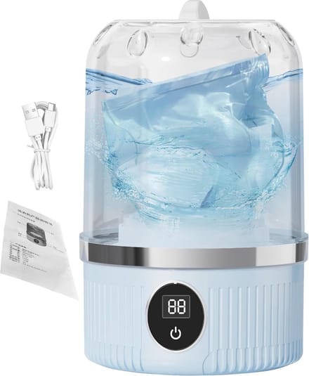 Compacte wasmachine - Draagbare wasmachine - Reisbenodigdheden - Energiezuinig 3 programma's - 215 x 135 x 215 cm