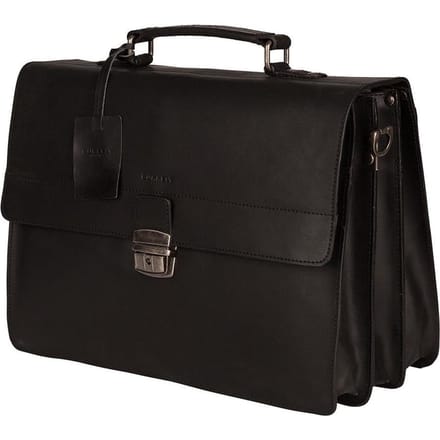 BURKELY Vintage Dean Briefcase Aktetas - 15 inch Laptoptas - Zwart