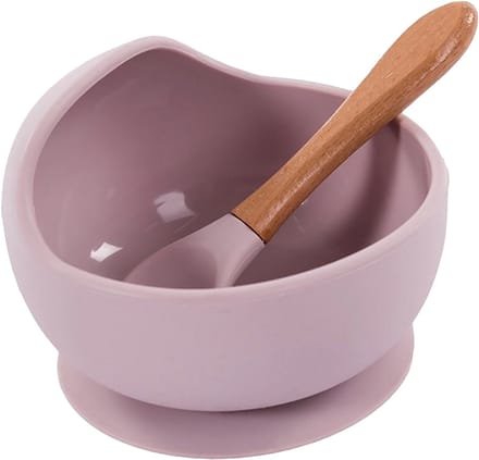 Bo Jungle B-Suction Bowl Roze Kommetje met Lepel B500620