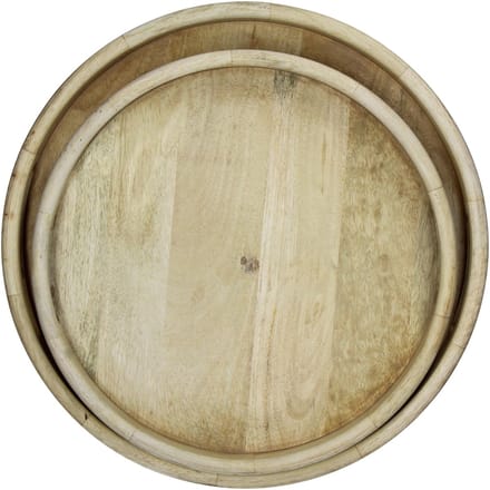Dienblad Vie - set 2 stuks - Naturel Hout - Decoratief Serveerblad