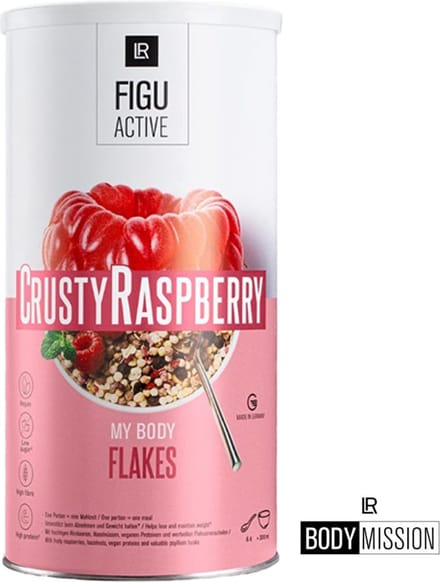 LR figuactive Crusty Raspberry Flakes. Bodymission Figuactive. Afslank. Maaltijdvervanger