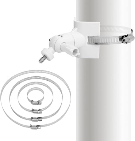Paalmontage Beugel - Camera Houder - Bevestiging Camera - Verstelbare Diameter - Ø50-200mm - Wit