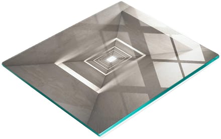 Multifunctionele decoratieve keukenplank van gehard glas en beton, 60x52 cm