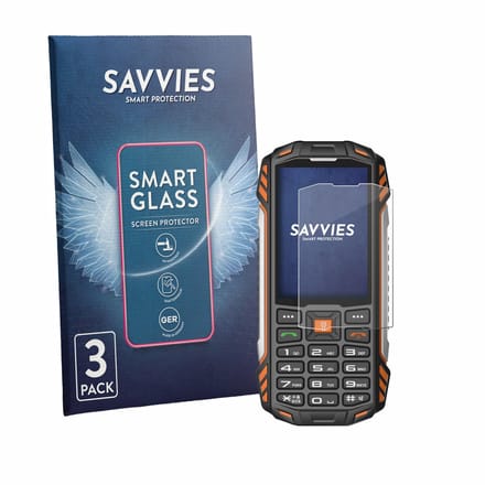 3 Stuks Savvies Screenprotector - geschikt voor Hammer H Power Plus LTE - beschermfolie glas transparant