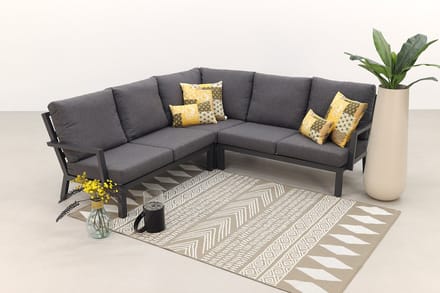 Rockford aluminium hoekbank - Antraciet
