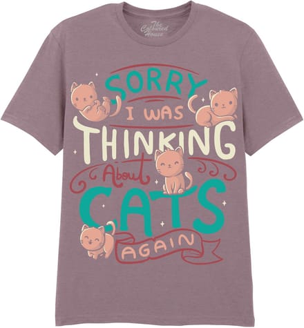 Thinking About Cats The Coloured House T-shirt M