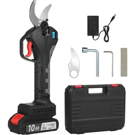 Sécateur électrique sans fil, sécateur de branches d'arbre alimenté par batterie avec balais US Plug 1 Battery noir