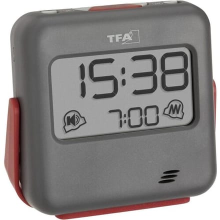 TFA Dostmann 60.2031.10 Kwarts Wekker Grijs Alarmtijden 1