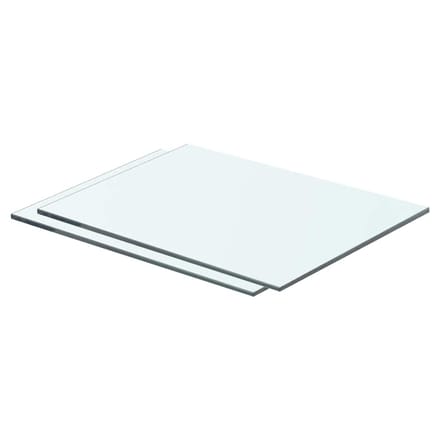 vidaXL - Schappen - 2 - st - 40x25 - cm - glas - transparant
