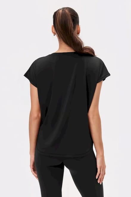 STRONGER - drop t-shirt - Training t-shirt korte mouw dames - Zwart