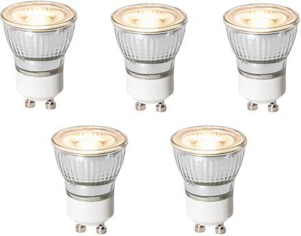 LUEDD Set van 5 GU10 3-staps dimbaar LED lamp 35mm 4W 220 lm 3000K