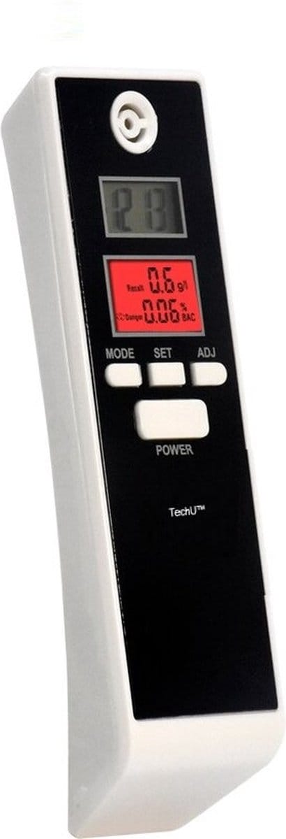 TechU™ Digitale Alcoholtest – Wit – Blaastest voor Auto