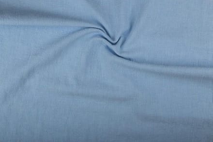 Linnen stof - Blauw - Gewassen - 10 meter