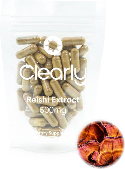 Clearly Reishi - 4:1 dubbel extract - 500 mg Biologisch 60 Capsules - Mushroom