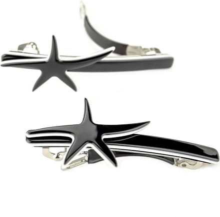Haarspeld Ster, haaraccessoire in Eco-componenten (2-set, zwart)