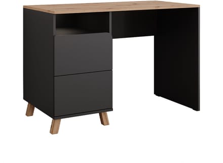 Vicco Toilettafel Karen, Antraciet/Artisanaal eiken, 110 cm zonder spiegel