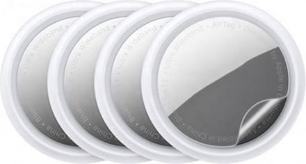 KELERINO. Screenprotector geschikt voor Apple Airtag - Beschermfolie - TPU - 4-pack