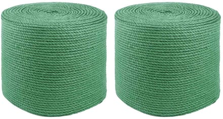 vidaXL - 2 - st - 2 - mm - Groen - 100% - Tossa - jute