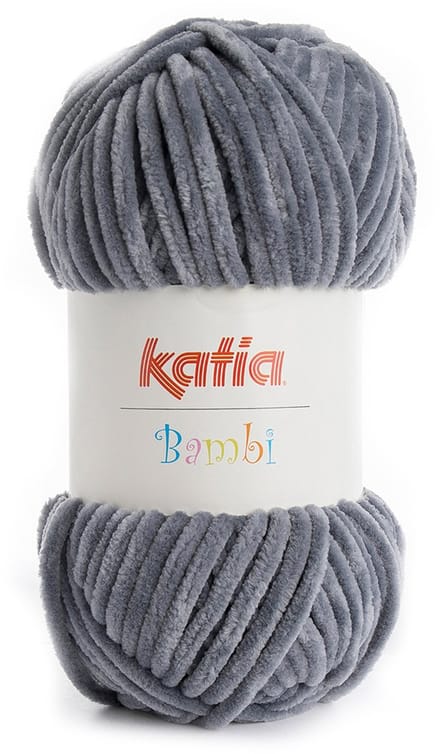 Katia Bambi - 314 grijs - Chenille Garen