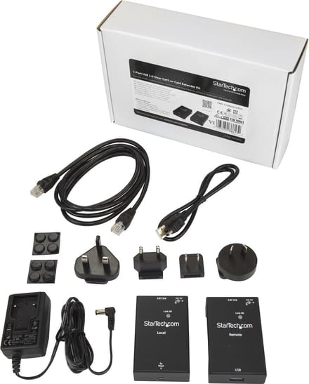StarTech.com USB2001EXTV 1 Port USB over Cat5 / Cat6 Ethernet Extender - USB extender