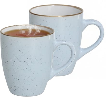 Gerimport Koffie / thee mok Sweets - 2x stuks - blauw - 350 ml - keramiek