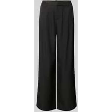 Wide fit stoffen broek met bandplooien