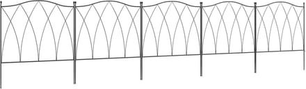 Outsunny tuinhek - Metaal - 305x62cm - Zwart