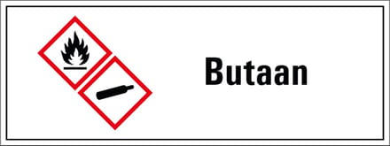 Butaan GHS tekststicker 200 x 75 mm