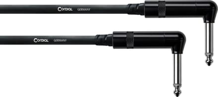 Cordial Intro Patch Kabel 2x Haakse Jack Mono 0,6m Zwart