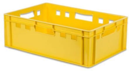 Alpac Stapelbak - Opbergbak - E2 Vleeskrat - 600 x 400 x 200 mm - 40L - Geel