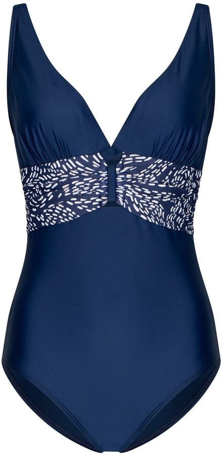 Pastunette - Badpak - Oceanic Flow - Blauw/Wit - Corrigerend - Maat 48