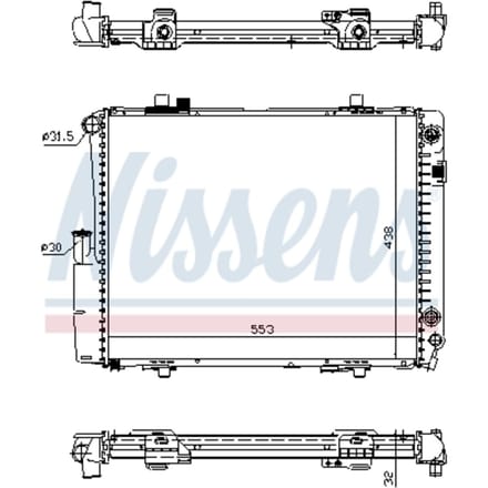 Radiator, motorkoeling NISSENS 62582A