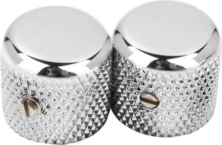 Fender 94040049 1952 Telecaster knurled knobs, 2pcs, chrome
