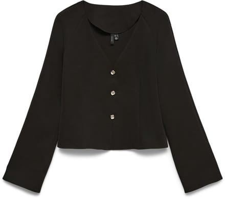 VERO MODA - VMNORA LS V-NECK TOP WVN EXP - Dames - Cardigans