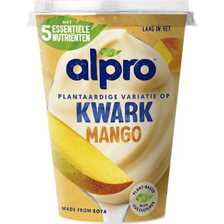 Plantaardige variatie op kwark Mango
