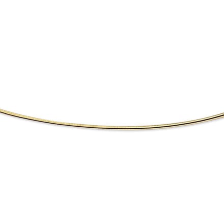 YO&NO - Ketting - Goud - Omega rond -  1,1 mm -  42 + 3 cm - 585 goud