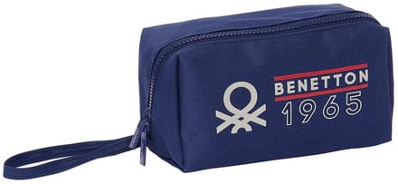 Schoolpennenzak Benetton Varsity Grijs Marineblauw 22 x 10 x 10 cm