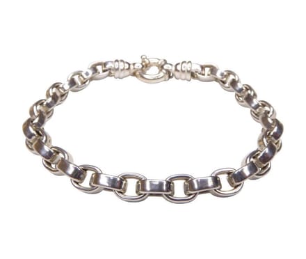 Christian zilveren armband met schakels