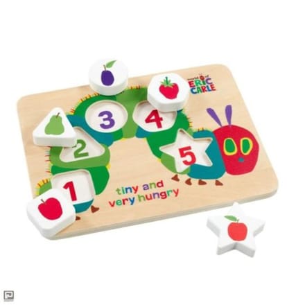 Rupsje nooitgenoeg vormenpuzzel hout, 25 x 18.5 cm
