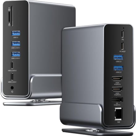 Docking Station Laptop 2x HDMI - Splitter Laptop - USB-C - Universeel