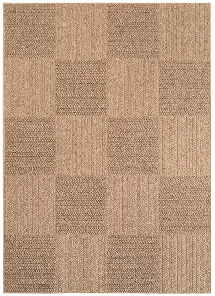 Jute buitenkleed - Cana Quadro beige 160x230
