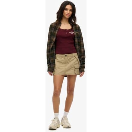 Superdry Utility Parachute rok Bruin Grootte: 38
