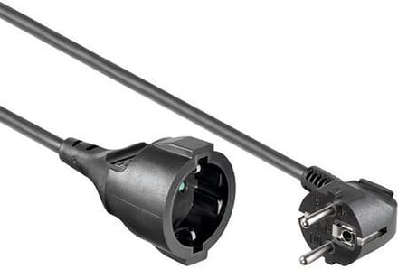 Allteq - Verlengkabel - Zwart - 5 meter