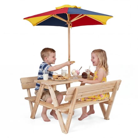 Picknicktafel - Kinderen - Tuintafel - Multifunctionele Picknick tafel - Speeltafel - Geschikt voor Buiten - Multikleur