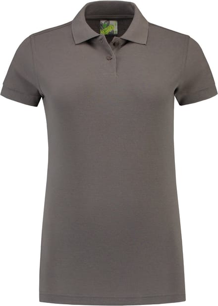 Lemon & Soda polo voor dames in de maat M in de kleur parel grijs.